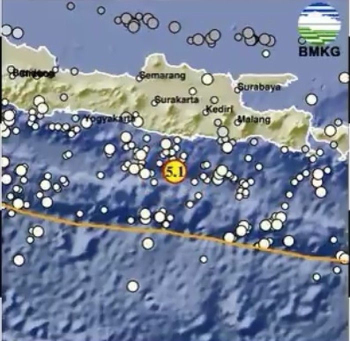 Gempa M 5,1 Guncang Pacitan, Jawa Timur