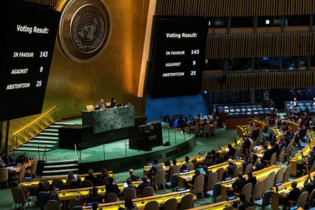 Palestina Menang Telak di Majelis Umum PBB