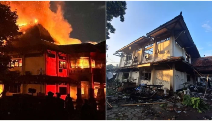 Gedung DPRD Kota Solo Dibakar Massa, Bangunan Porak Poranda