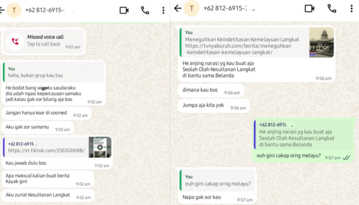 Ngaku Zuriat Kesultanan, Seorang Pria Maki Jurnalis Langkatoday