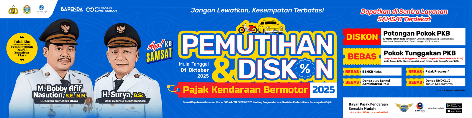 Pemutihan Pajak Iklan Bapenda Provsu