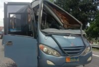 Bus TNI AL Alami Kecelakaan di Tol Belmera Saat Bawa Prajurit