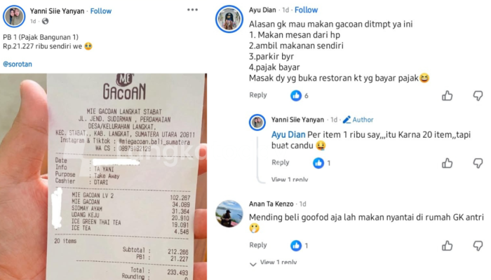 Konsumen Mie Gacoan Stabat Terkejut Kena Pajak Tambahan, Warganet Ramai-Ramai Berikan Tanggapan
