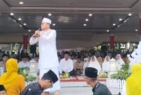 HUT ke-276 Langkat: Ribuan Warga Padati Tabligh Akbar Ustaz Das’ad Latif di Alun-Alun Stabat