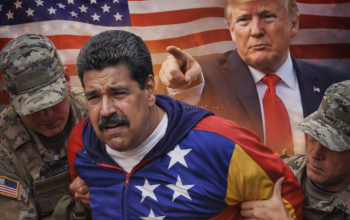 Ilustrasi Trump vs Meduro | Foto: Fadli/Langkatoday.com