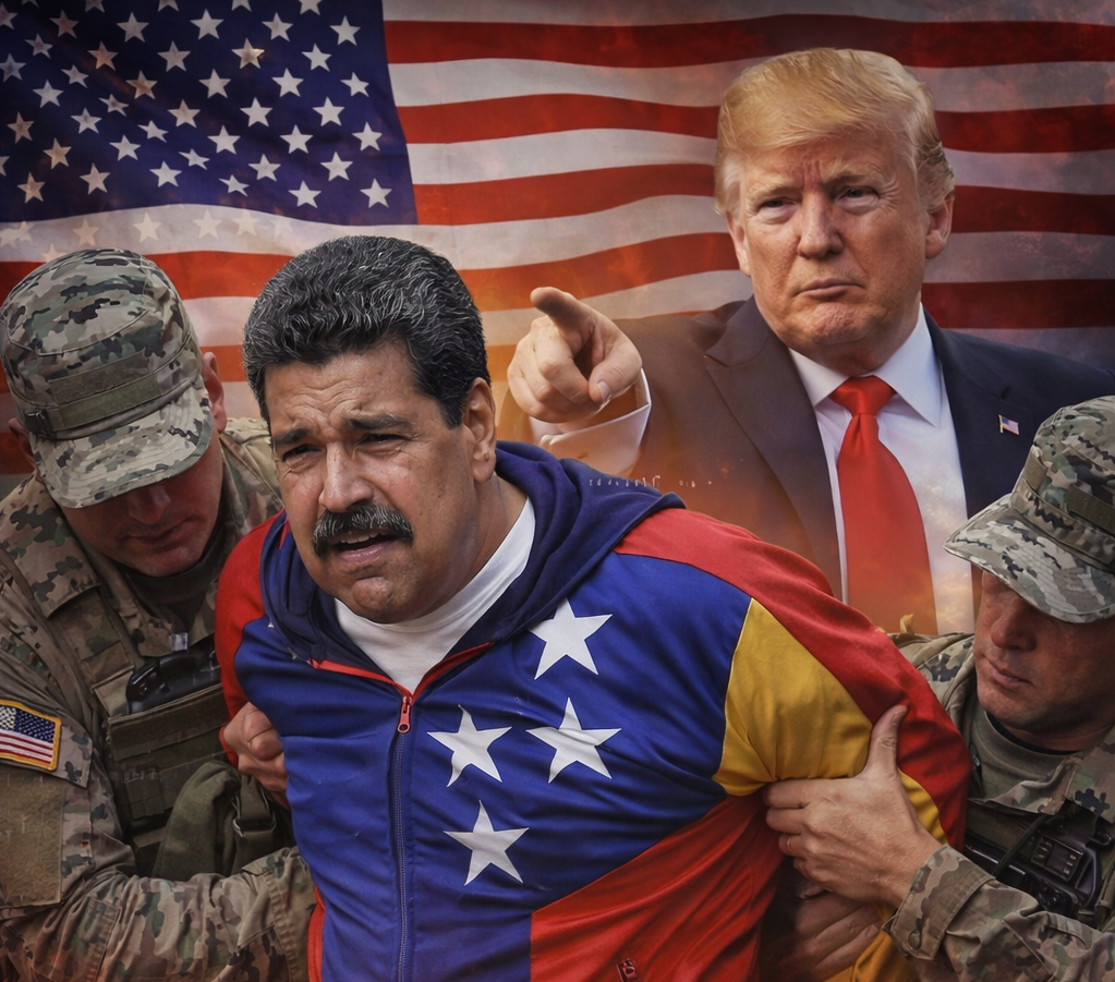 Ilustrasi Trump vs Meduro | Foto: Fadli/Langkatoday.com