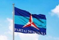 Ilustrasi bendera Partai Demokrat