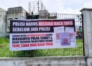 Viral Spanduk Sindir Polisi di Bundaran SIB Medan, Ini Penjelasan Pemasangnya