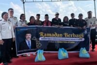 Bernostalgia di Sumut, Menimipas Agus Andrianto Salurkan 2.000 Paket Bansos di Medan Tuntungan