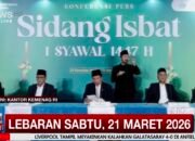 Hasil Sidang Isbat: Pemerintah Tetapkan Idul Fitri 1 Syawal 1447 H Jatuh pada Sabtu, 21 Maret 2026