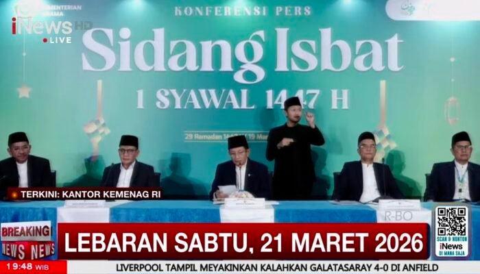 Hasil Sidang Isbat: Pemerintah Tetapkan Idul Fitri 1 Syawal 1447 H Jatuh pada Sabtu, 21 Maret 2026