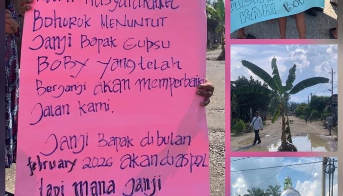 Tagih Janji Gubernur: Warga Bahorok Blokir Jalan Lintas Bukit Lawang, Protes Jalan Rusak dan Polusi Debu