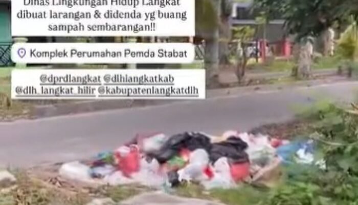 Warga Keluhkan Tumpukan Sampah di Komplek Pemda Langkat, Minta Pemerintah Tegas