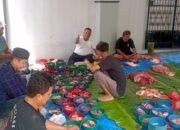 Wujud Kepedulian Sosial, Adi Pardede Bagikan Daging Kurban untuk Warga Perdamaian