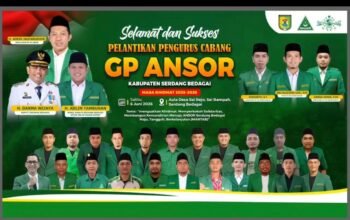 SENKOM Sergai Ucapkan Selamat atas Pelantikan PC GP Ansor Serdang Bedagai 2025–2030