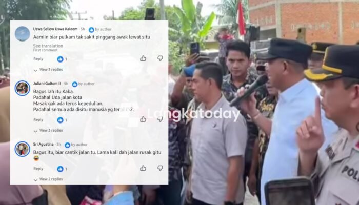 Aksi Damai Warga Secanggang Viral, Komentar Warganet: Lama Kali Jalan Rusak Gitu