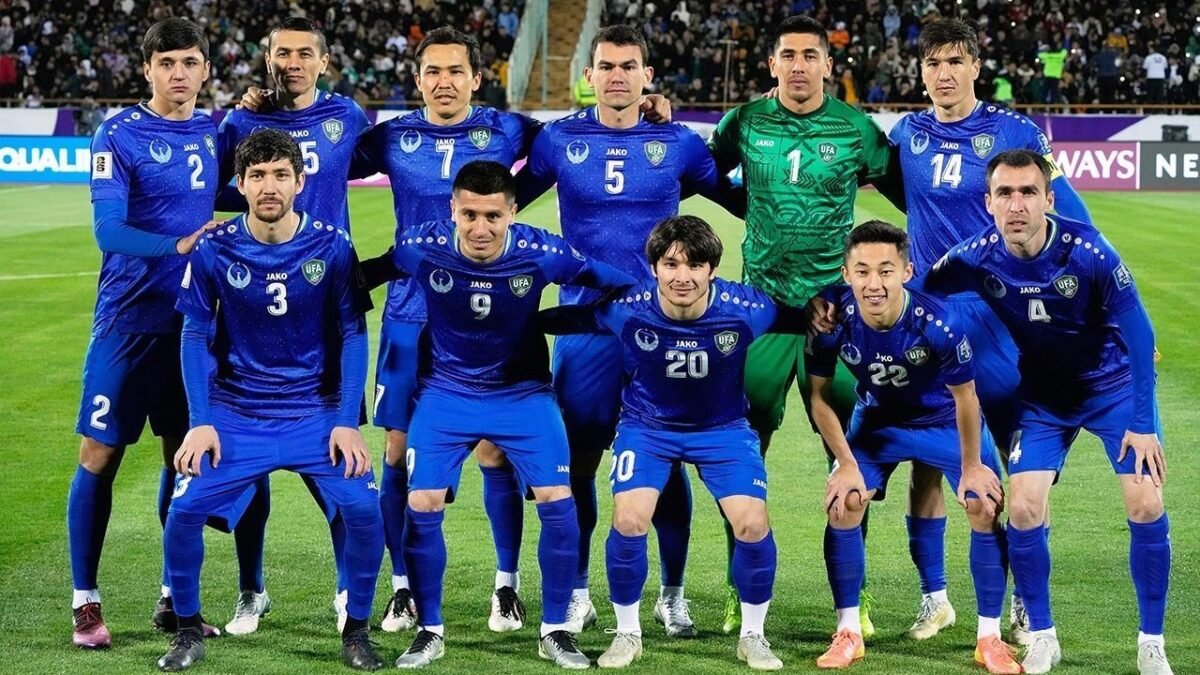 Starting XI Timnas Uzbekistan saat melawan Iran, 25 Maret 2025 lalu. (c) AP Photo/Vahid Salemi