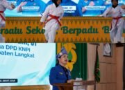 Karateka Muda LEMKARI Langkat Binaan KNPI Tampil Memukau, Meriahkan Pelantikan DPD KNPI Kabupaten Langkat