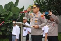 Kapolres Langkat Tekankan Pelajar Wajib Tertib Berlalu Lintas dan Gunakan Helm