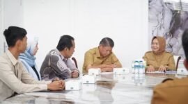 Jajaran Bank Sumut Cabang Stabat melakukan kunjungan Silaturahmi dengan Pemkab Langkat, Senin (21/9). Foto: Diskominfo Langkat