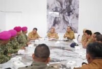 Jajaran Batalyon Marinir 8 Harimau Putih bersilaturahmi dengan Pemkab Langkat, Senin (21/9)