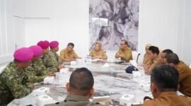 Jajaran Batalyon Marinir 8 Harimau Putih bersilaturahmi dengan Pemkab Langkat, Senin (21/9)
