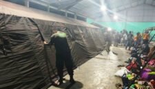 405 jiwa pengungsi erupsi Gunung Sinabung masih berada di Posko Pengungsian Jambur Arih Ersada, Desa Sukatepu./dok.BNPB/Polindo