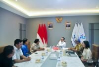 Wamenkomdigi Nezar Patria saat menerima audiensi Indonesian Institute of Journalism (IIJ) bersama tim produksi film