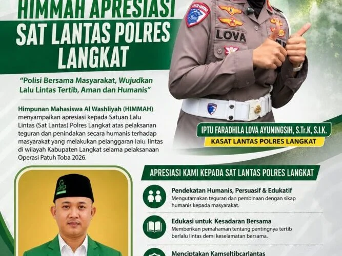 Operasi Patuh Toba 2026, HIMMAH Apresiasi Langkah Humanis Sat Lantas Polres Langkat