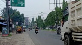 Keadaan udara diseputaran Kota Stabat, Rabu (14/10) | Foto: Andi/Langkatoday